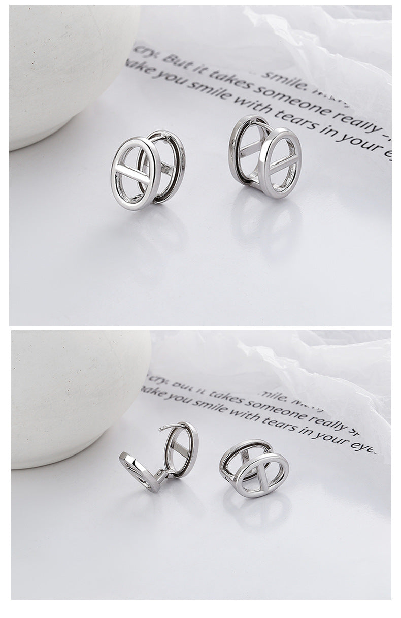 S925 Sterling Silver Ear Clip Trendy All-Match Earrings