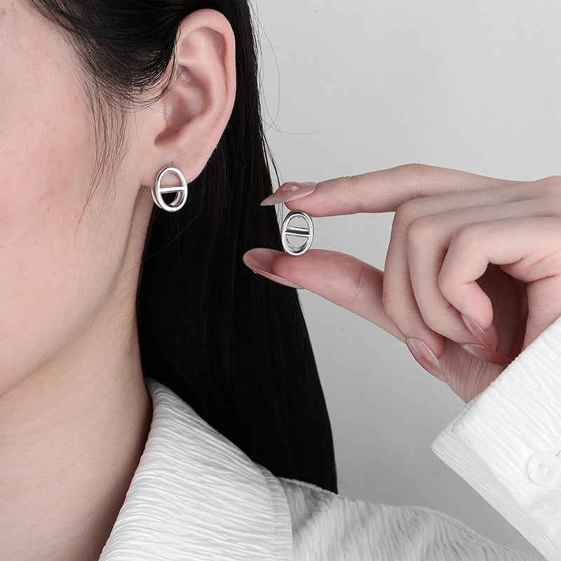 S925 Sterling Silver Ear Clip Trendy All-Match Earrings
