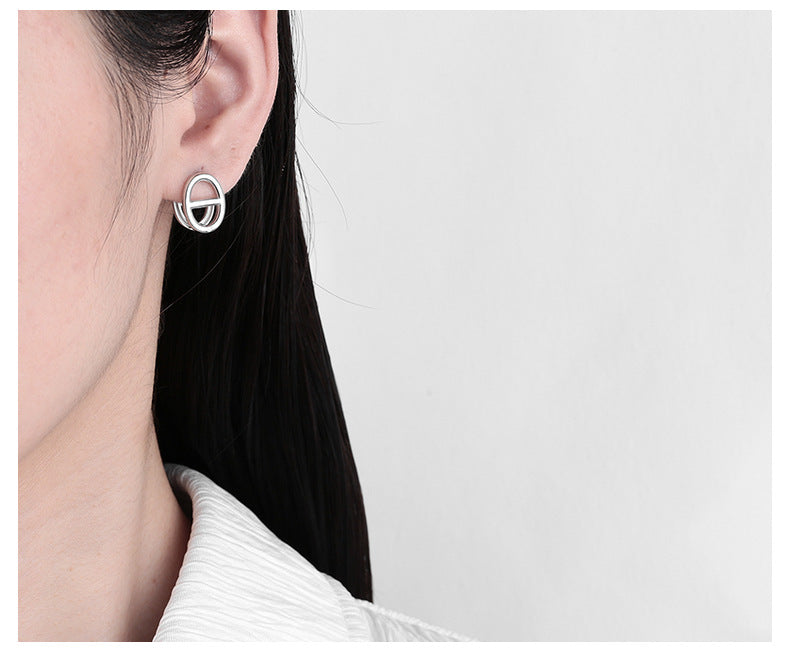S925 Sterling Silver Ear Clip Trendy All-Match Earrings