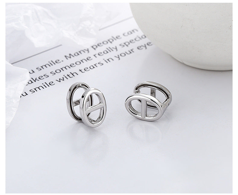 S925 Sterling Silver Ear Clip Trendy All-Match Earrings