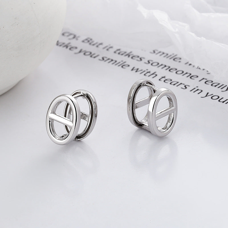 S925 Sterling Silver Ear Clip Trendy All-Match Earrings