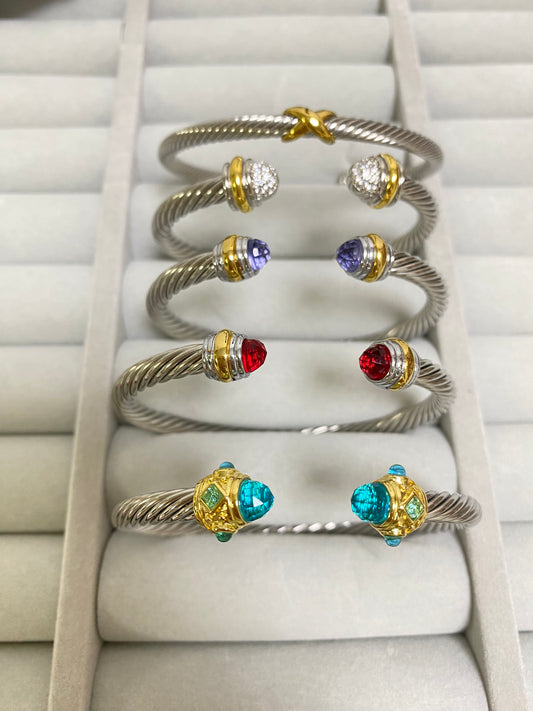 DY bracelet stack color stone 5pcs