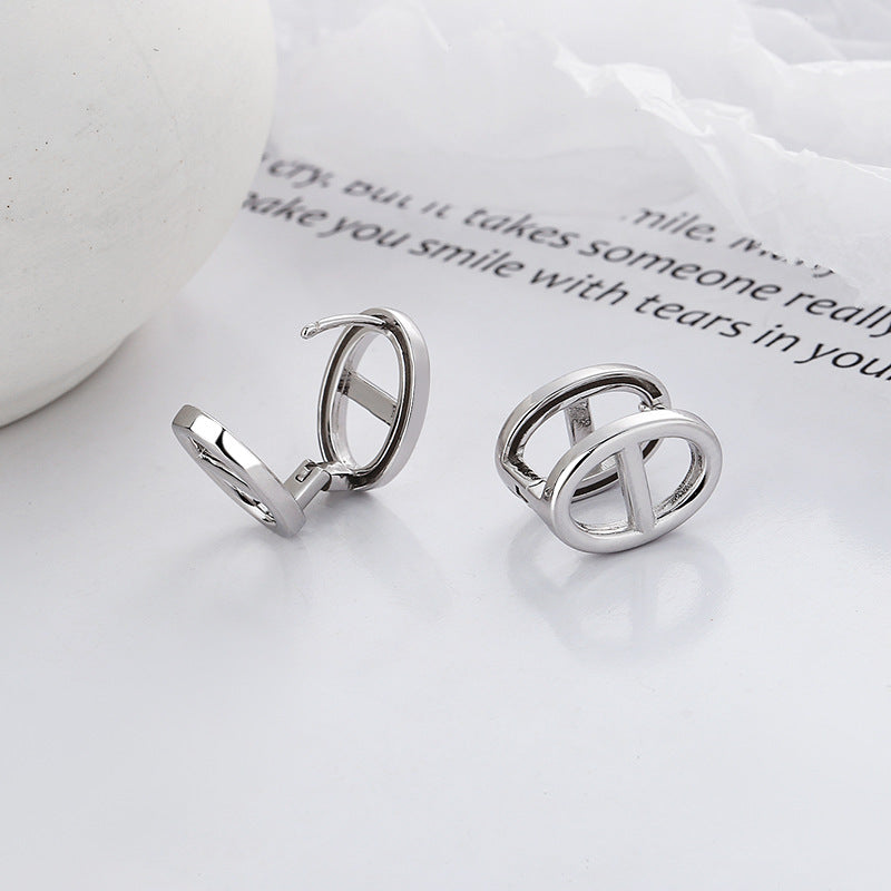 S925 Sterling Silver Ear Clip Trendy All-Match Earrings