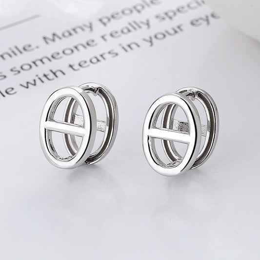 S925 Sterling Silver Ear Clip Trendy All-Match Earrings
