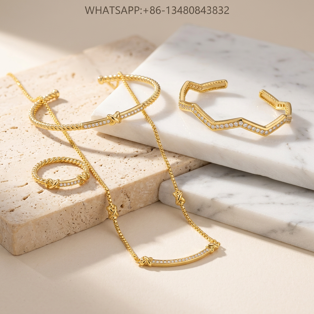 DY Set Gold Bar & Chevron - WHATSAPP:+86-13480843832