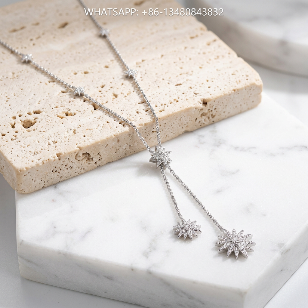 DY Necklace Sterling Silver Starburst Diamond Lariat Y-Necklace - WHATSAPP:+86-13480843832